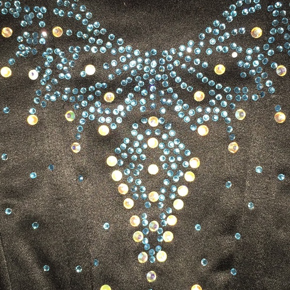 Satin corset with rhinestones - Picture 2 of 7